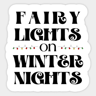 Christmas Lights Day Quote with Black Texts Sticker